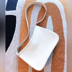 SUAREZ New York Hand Made in Italy Leather Handbag Minimalist White